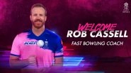 IPL 2020: Rob Cassell Appointed Rajasthan Royals Fast Bowling Coach