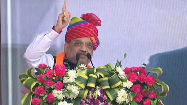 Amit Shah Challenges Rahul Gandhi to Debate on Citizenship Law, Says 'Willing to Translate CAA Into Italian' While Addressing Rally in Jodhpur