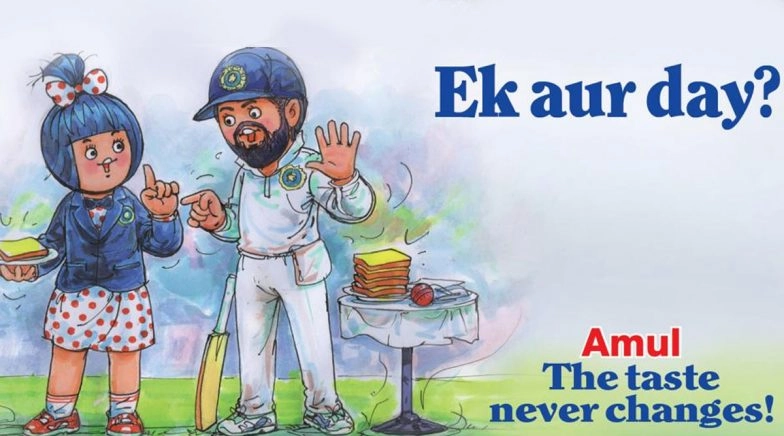 Amul Topical Ad on ICC's Proposal Of Four-Day Test Matches 