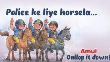 Amul Topical Honours The Mumbai Police Mounted Unit That Will be Unveiled on Republic Day Parade 2020, View Pic