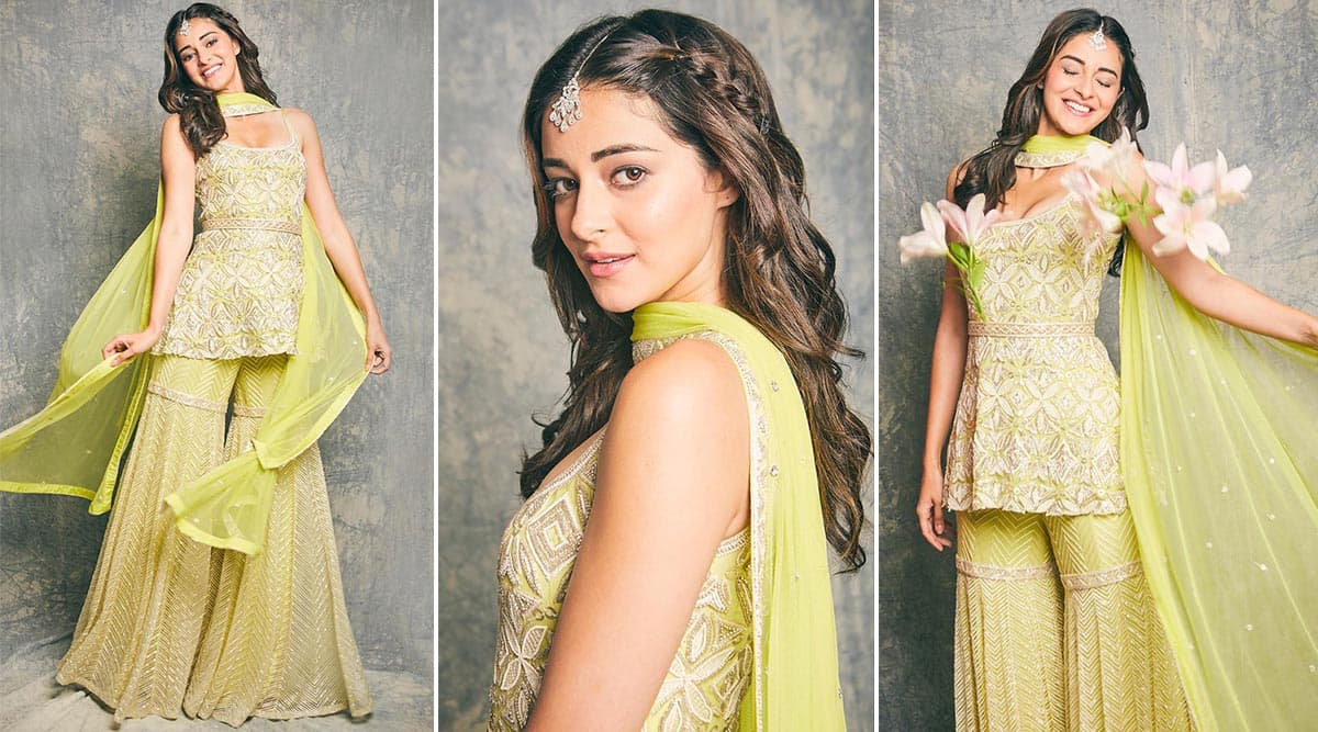 Ananya Panday in Ritika Mirchandani Ethnic Ensemble