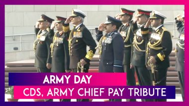 Army Day: CDS General Bipin Rawat, Chiefs Of Armed Forces Pay Tribute At The National War Memorial