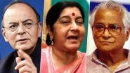 Arun Jaitley, Sushma Swaraj and George Fernandes to be Awarded Padma Vibhushan 2020 Posthumously, Here's The Full List of Awardees