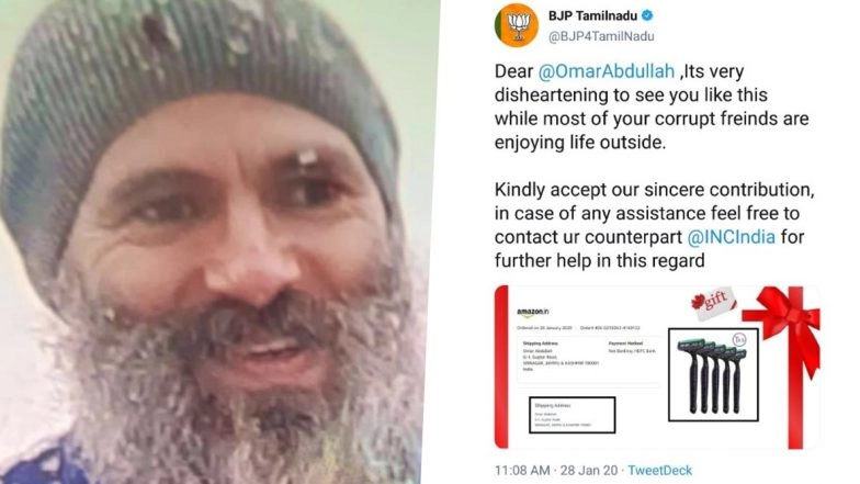 BJP Sends 'Razor' to Omar Abdullah After Ex-J&K CM's Bearded Image Sets Social Media Abuzz, Says 'Contact Congress For Further Help'