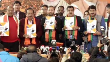 Delhi Assembly Elections 2020: BJP Releases Manifesto, Promises Clean Water and Air by 2024, Says 'Will Give 10 Lakh Jobs to Unemployed Youth'