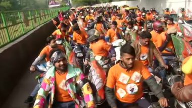 Delhi Assembly Elections 2020: BJP Takes Out Bike Rally As Part of Poll Campaign, Netizens Tag Delhi Police Complaining of No Helmets