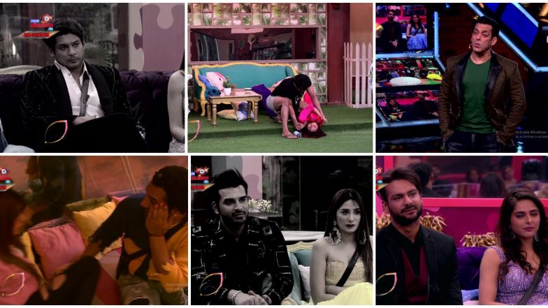 Bigg Boss 13: Salman Khan Slams Sidharth Shukla For Pinning Shehnaaz Gill To The Ground, Blames Vishal Aditya Singh and Madhurima Tuli For Hitting Each Other (Watch Video)