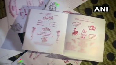 'We Support CAA, NRC' Printed on Madhya Pradesh Couple's Wedding Invitation Card