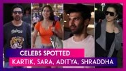 Kartik Aaryan, Sara Ali Khan, Aditya Roy Kapur & Others Seen In The City | Celebs Spotted