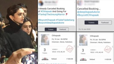 Deepika Padukone's JNU Visit: Twitter User Discovers How Same Movie Ticket Was Booked And Cancelled by Multiple Netizens Trending #BoycottChhapaak; See Tweets And Images