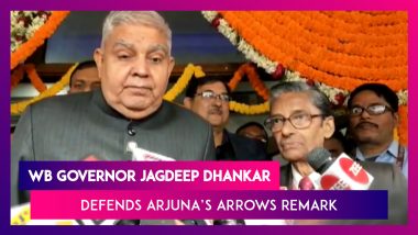 WB Governor Jagdeep Dhankar Stands By ‘Arjuna’s Arrow Had Nuclear Power’ Remark; Says Can Debate With Anyone