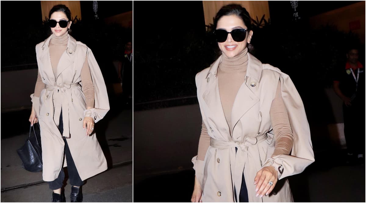 Deepika Padukone's Airport Look Is Complete With A Tan Trench Coat And Her Louis  Vuitton Bag