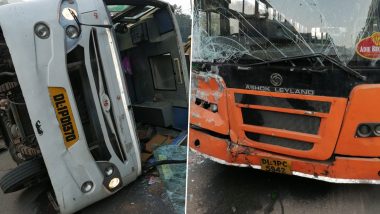 Delhi: School Bus Collides With Cluster Bus in Naraina, Six Students Wounded