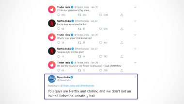 Durex Condoms Witty Reply on Valentine's Day 2020 Plans Between Tinder and Netflix is Awesome Threesome! (Check Tweets)