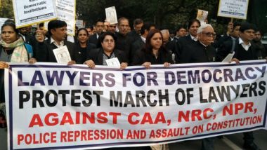 Supreme Court Lawyers Hold Protest March at Delhi's Jantar Mantar Against CAA, NRC