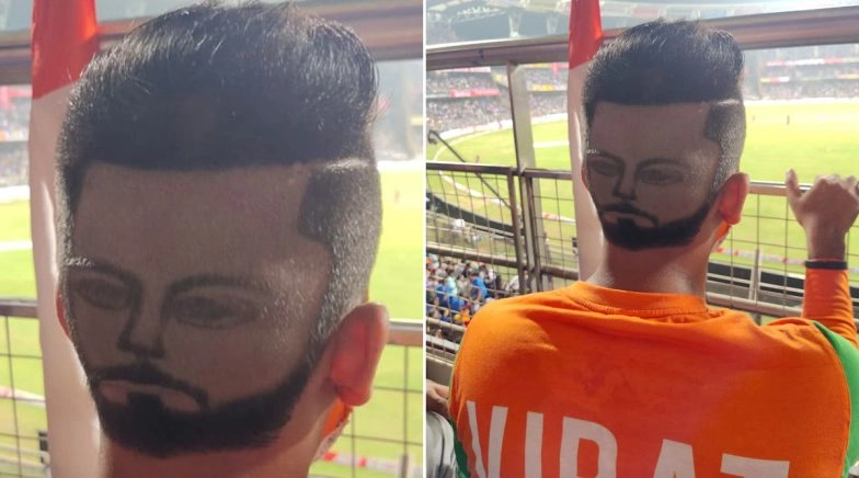 Virat Kohli’s Fan Following Reaches Another Level! Fan Carves His on Back of His Head