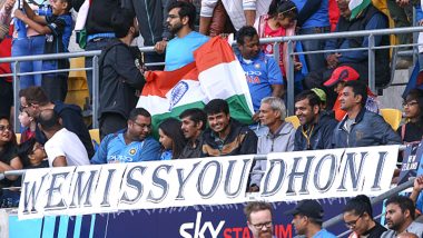 'We Miss You Dhoni': Fans Display Banner During India vs New Zealand 4th T20I At Wellington