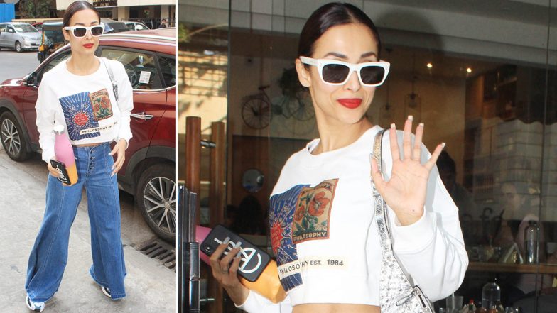 Malaika Arora Makes a Case for Cropped Sweatshirt and Flared Denim Fabulously!
