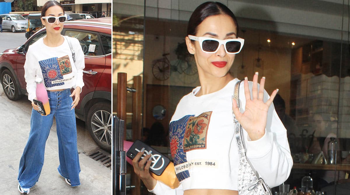 Malaika Arora Makes A Case For Cropped Sweatshirt And Flared Denim