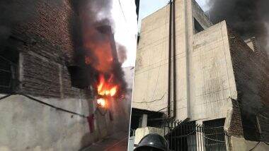 Delhi: Fire Breaks Out in Shoe Manufacturing Factory in Mayapuri Phase Two, 20 Fire Tenders Reach Spot