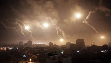 Israeli Airstrikes Bring Down Most of High-Rise Building in Central Gaza