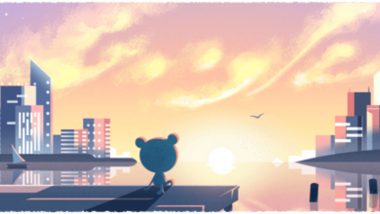 New Year's Day 2020 Google Doodle Shows 'Froggy- The Weather Frog' Looking at Rising Sun as World Enters a New Year & Decade