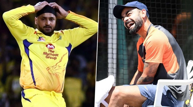Virat Kohli Imitates Harbhajan Singh’s Reaction Ahead of India vs Sri Lanka 2nd T20I 2020
