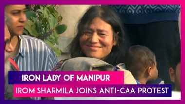 Irom Sharmila, Manipur’s Iron Lady Joins Anti-CAA Protest In Bengaluru