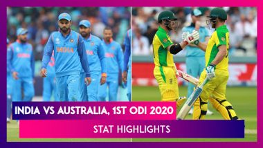 IND Vs AUS Stat Highlights, 1st ODI 2020: Rampant Australia Crush Hosts India to Take 1-0 Lead