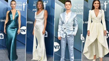 SAG Awards 2020 Best Dressed: Scarlett Johansson, Jennifer Aniston, Noah Schnapp and Millie Bobby Brown Make Stunning Appearances (See Pics) 