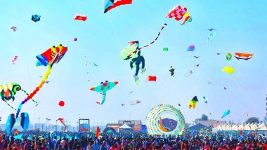 International Kite Festival 2020 in Gujarat: Colourful Kites Soar in Sky Celebrating Uttarayan