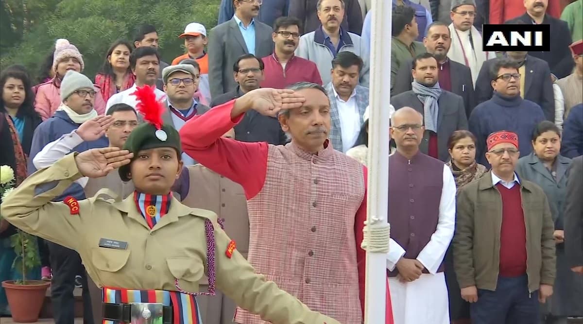 Republic Day 2020: First-Ever Girls' Cadet Contingent in JNU Present Guard of Honour to V-C M Jagadesh Kumar Republic Day 2020: First-Ever Girls' Cadet Contingent in JNU Present Guard of Honour to V-C M Jagadesh Kumar