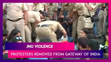 JNU Violence: Mumbai Police Forcibly Removes Protesters From Gateway Of India