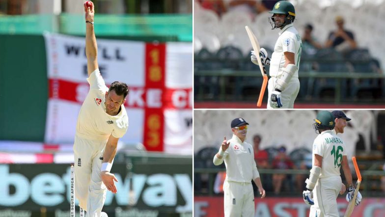 James Anderson Rips Keshav Maharaj’s Bat Apart, Breaks It Into Two During Day 5 of South Africa vs England 2nd Test Match (View Pics)