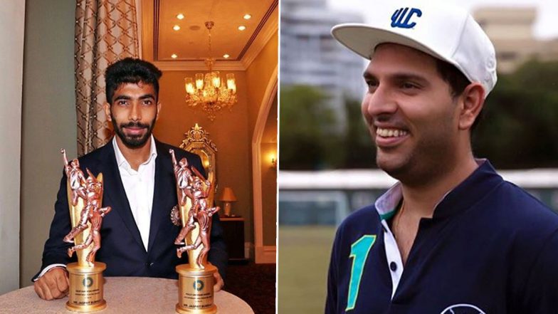 'Jassi Has De Thoda' Yuvraj Singh Hilariously Trolls Jasprit Bumrah After the Pacer Shares Picture With Polly Umrigar and Dilip Sardesai Trophies