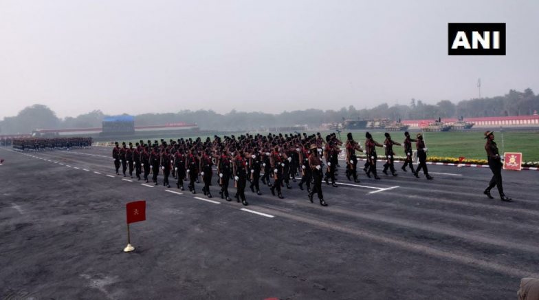 Army Day 2021: Jawans Perform Full Dress Rehearsal at Delhi Cantt Ahead of Army Day Celebrations