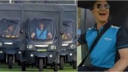 Amazon CEO Jeff Bezos Rolls Out Electric Delivery Rickshaws in India, Plans to Have 10,000 EVs by 2025 (Watch Video)