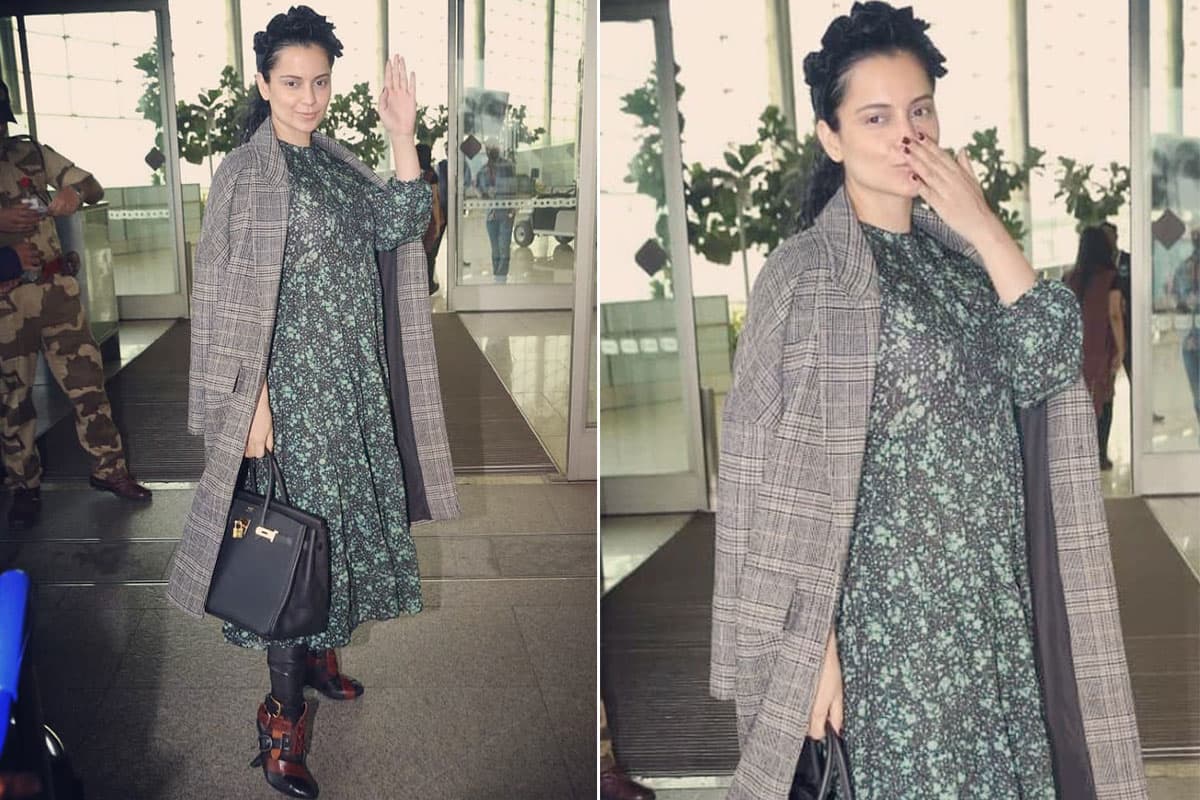 Kangana Ranaut in Zara at the airport (2)