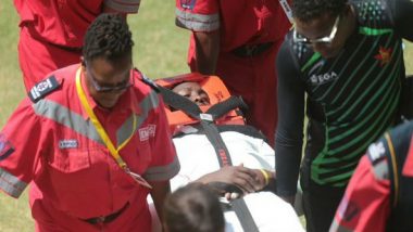 Kevin Kasuza Hit on Head, Taken Off the Field During Zimbabwe vs Sri Lanka 2nd Test Match in Harare