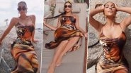 Kim Kardashian Stuns in a Tiger-Print Dress, Sets the Saturday Mood for Fans With Sultry Pictures&nbsp;