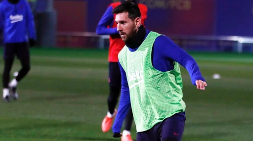 Lionel Messi Back To Training With Barcelona Ahead of La Liga Clash Against Espanyol (See Pics)