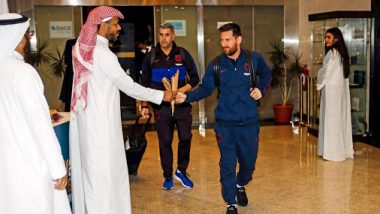 Lionel Messi and FC Barcelona Touchdown in Jeddah Ahead of the Supercopa de Espana 2019-20 Clash With Atletico Madrid (See Pics)