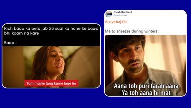Love Aaj Kal Trailer Drops Along With Funny Memes and Jokes on It! Netizens Find Fun in Kartik Aaryan and Sara Ali Khan's Chemistry