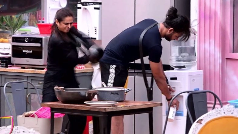 Bigg Boss 13: Fans Feel Madhurima Tuli’s Act of Beating Vishal Aditya Singh With a Pan Was Gross (Read Tweets)