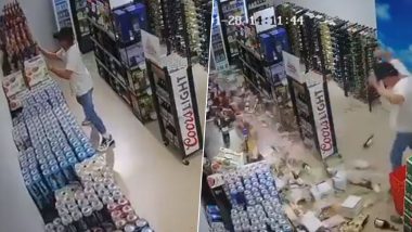 Man Tries to Stop Stack of Liquor Bottles on Shelf From Falling During Earthquake in Cayman Islands, Hailed as Hero After Video Goes Viral