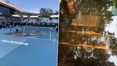 Australian Open 2020: Melbourne Park Hit by 'Dirty Downpour' and 'Brown Rain', Twitter Shocked and Amused In Equal Measures (View Pics)