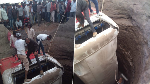 Maharashtra Road Accident: Bus Rams Into Rickshaw in Nashik, Both Fall in Well; 20 Killed, 30 Injured