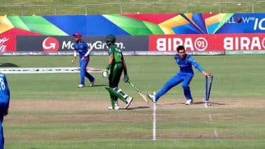 Afghanistan U19 Bowler Noor Ahmad Mankads Pakistan U19 Batsman Mohammad Huraira During PAK vs AFG ICC U19 Cricket World Cup 2020 Quarter-Final Match, Watch Video