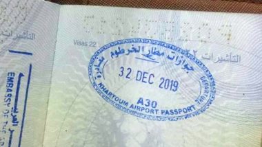 Sudan Airport Officials Stamp December 32 on Traveller's Passport, Netizens Doubt Viral Pic To Be Photoshopped