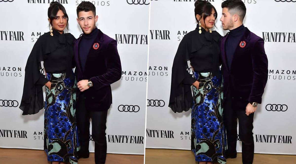 Priyanka Chopra Nick Jonas at Vanity Fair, Amazon Studios party